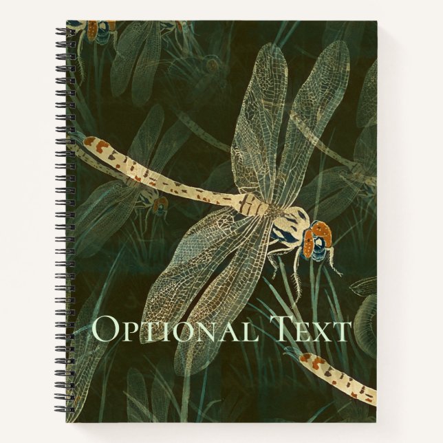 Majestic Dragonfly Pattern Notizbuch (Vorderseite)
