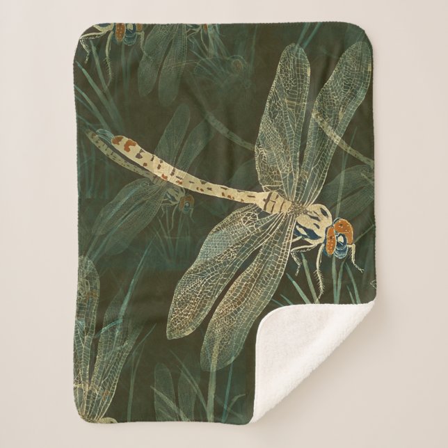 Majestic Dragonfly Pattern Sherpadecke (Vorderseite)