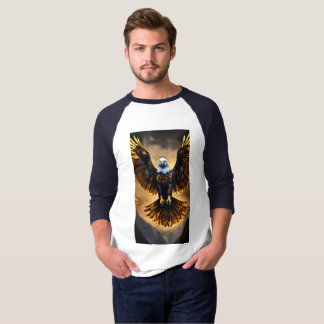 Majestic Eagle Black and Gold T - Shirt