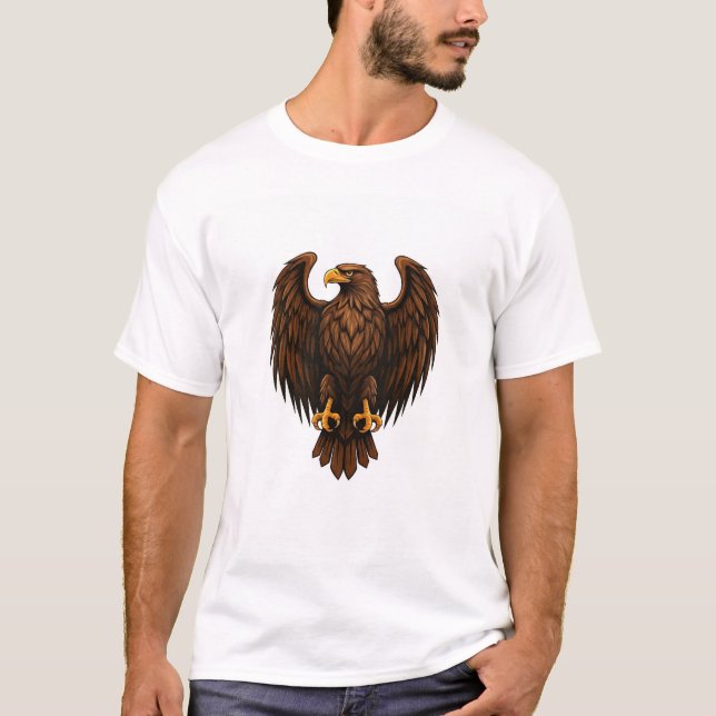 "Majestic Eagle: Bold and Powerful T - Shirt" T-Shirt (Vorderseite)