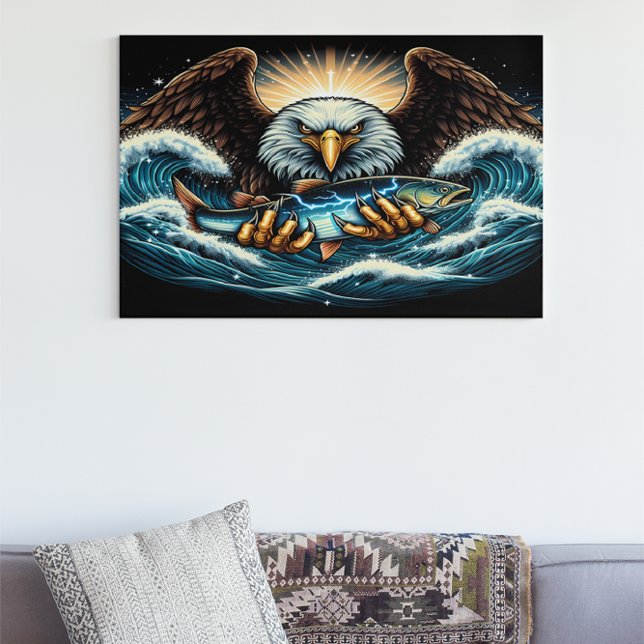Majestic Eagle Capture Fresh Fish Poster (Von Creator hochgeladen)
