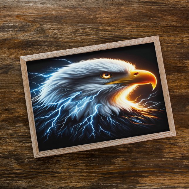 Majestic Eagle Embracing Lightning Poster (Von Creator hochgeladen)