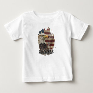 Majestic Eagle & Flag - Geist der Freiheit Baby T-shirt
