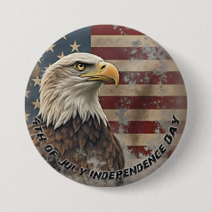 Majestic Eagle & Flag - Geist der Freiheit Button