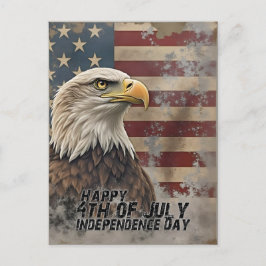 Majestic Eagle & Flag - Geist der Freiheit Feiertagspostkarte