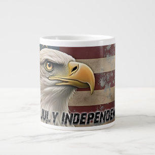 Majestic Eagle & Flag - Geist der Freiheit Jumbo-Tasse