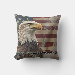 Majestic Eagle & Flag - Geist der Freiheit Kissen