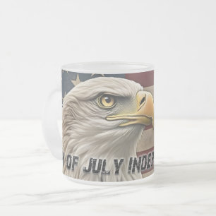Majestic Eagle & Flag - Geist der Freiheit Mattglastasse