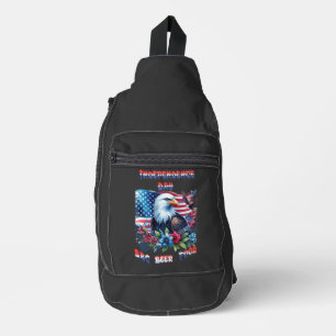 Majestic Eagle Flying Independence Day Crossbody Bag