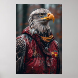 Majestic Eagle Full-Body Portrait Poster