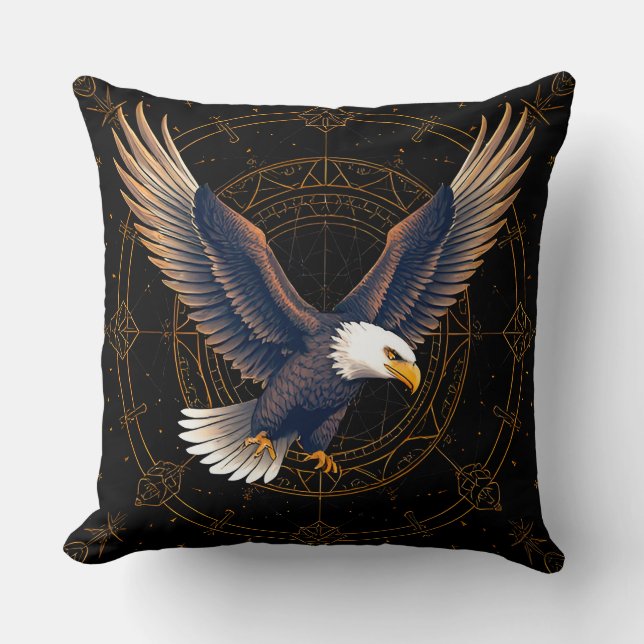 Majestic Eagle im Flug Kissen (Vorderseite)