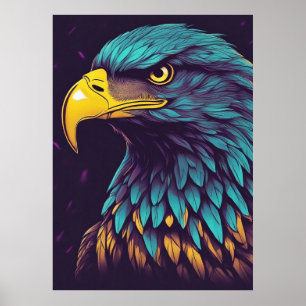 Majestic Eagle in lebhaften Farben Poster