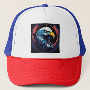 Majestic Eagle Logo auf weißem Hintergrund Truckerkappe