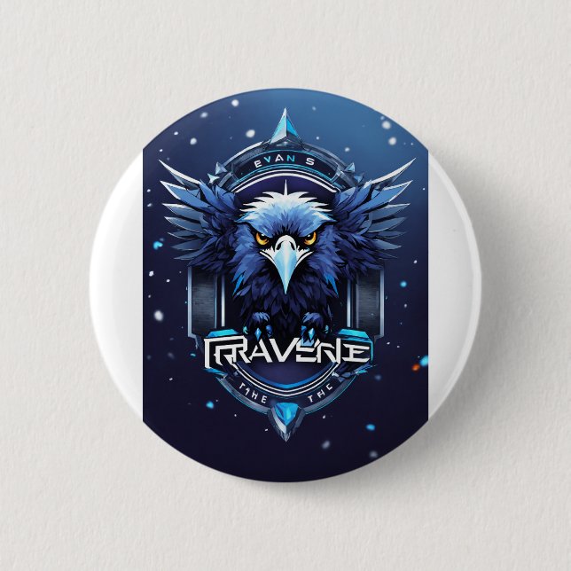 Majestic Eagle Logo Button – Bold & Powerful Desig (Vorderseite)