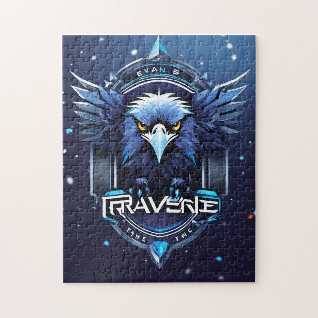 Majestic Eagle Logo Puzzle | Artistic Wildlife Des (Vertikal)