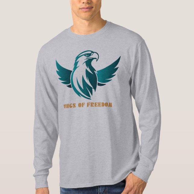Majestic Eagle Logo T-Shirt - Teal 'Wings of Freed (Vorderseite)