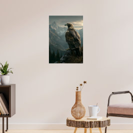 Majestic Eagle mit Blick auf die Berggipfel Poster