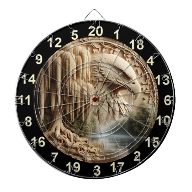 Majestic Eagle mit Blick auf Serene Lake Dartscheibe (vorne)