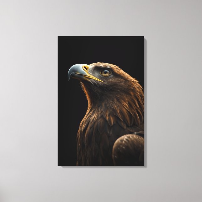 Majestic Eagle Portrait, Strength Royal Confidence Leinwanddruck (Vorderseite)