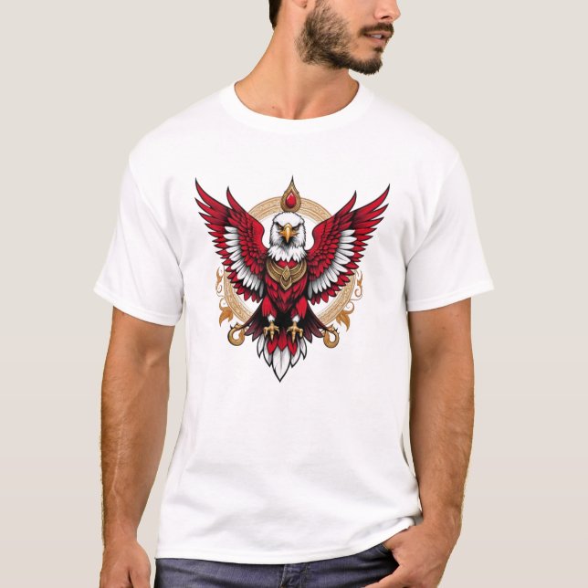 Majestic Eagle Power und Pride Luxury T - Shirt (Vorderseite)