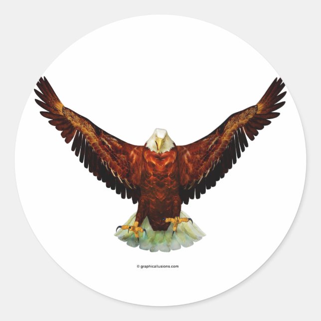 Majestic Eagle Round Stickers (Vorderseite)