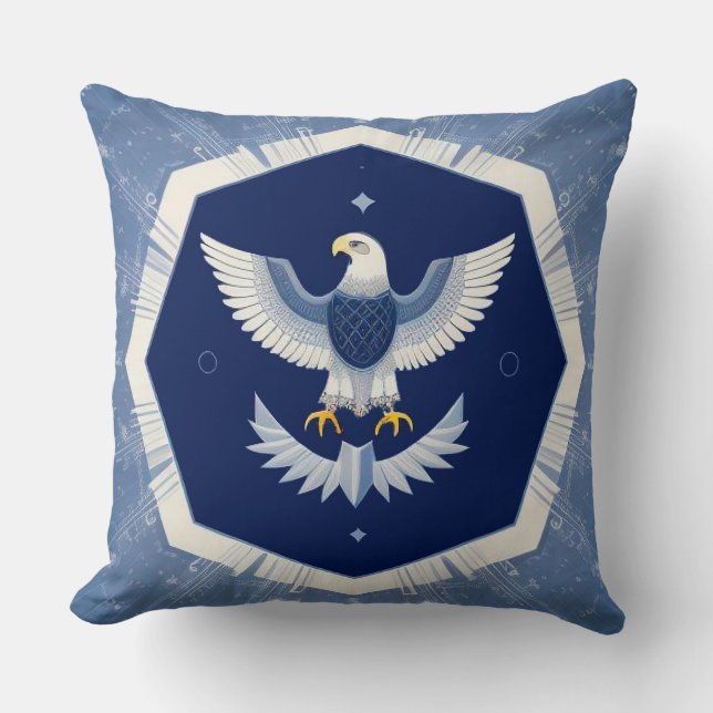 Majestic Eagle Soaring Kissen (Vorderseite)