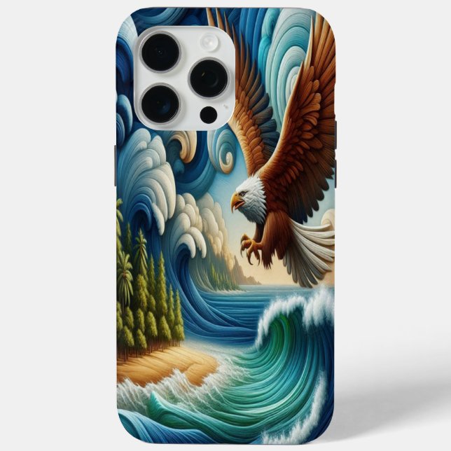 Majestic Eagle steil über Kristallwasser Case-Mate iPhone Hülle (Rückseite)