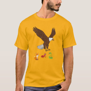 Majestic Eagle stürzt durch einen stürmischen Himm T-Shirt