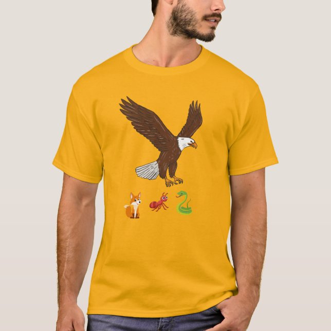 Majestic Eagle stürzt durch einen stürmischen Himm T-Shirt (Vorderseite)