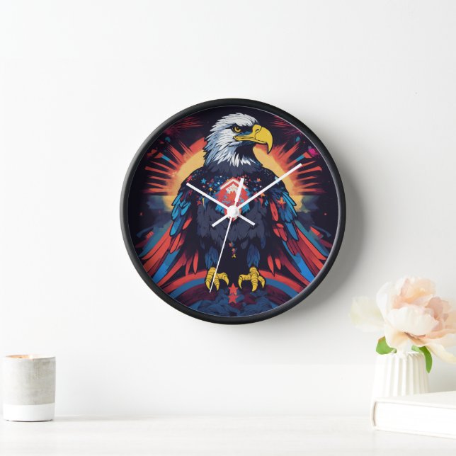Majestic Eagle Wall Clock Uhr (Zuhause)