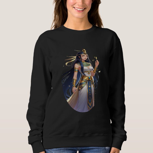 Majestic Egyptian Queen – Premium Anime Style  Sweatshirt (Vorderseite)