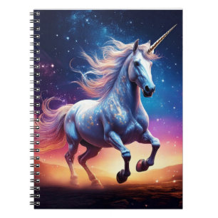 Majestic Einhorn in einem kosmischen Traum Notizblock