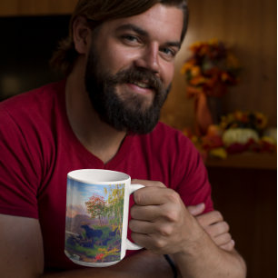 Majestic Elche in einem schwedischen Landschaftsla Kaffeetasse