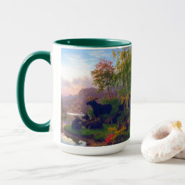 Majestic Elche in einem schwedischen Landschaftsla Tasse