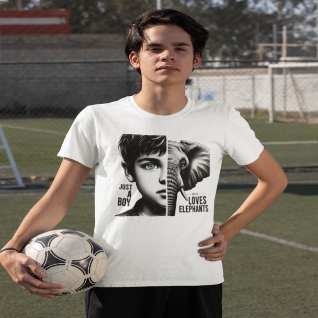 Majestic Elephant Boy Harmony Portrait T-Shirt (Von Creator hochgeladen)