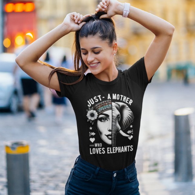 Majestic Elephant-Human Harmony Portrait T-Shirt (Von Creator hochgeladen)