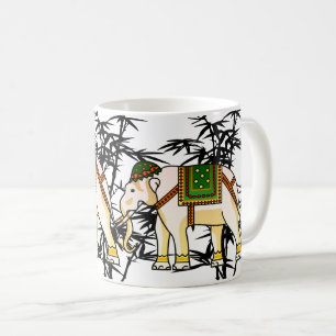 Majestic Elephant in Wilder Natur - Indien Kaffeetasse