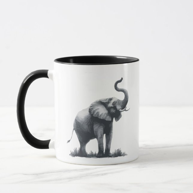 Majestic Elephant mit Raised Trunk Tasse (Links)