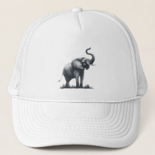 Majestic Elephant mit Raised Trunk Truckerkappe