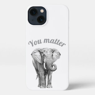 Majestic Elephant Sketch Phone Case iPhone 13 Hülle