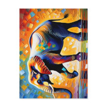 Majestic Elephant Vibranding African Wildlife Art