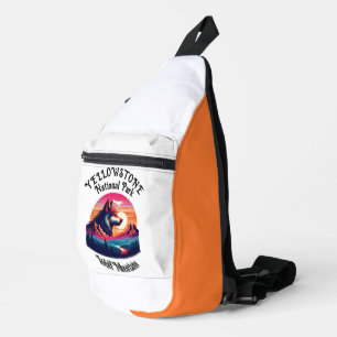 Majestic Emblem des Yellowstone Nationalparks Crossbody Bag