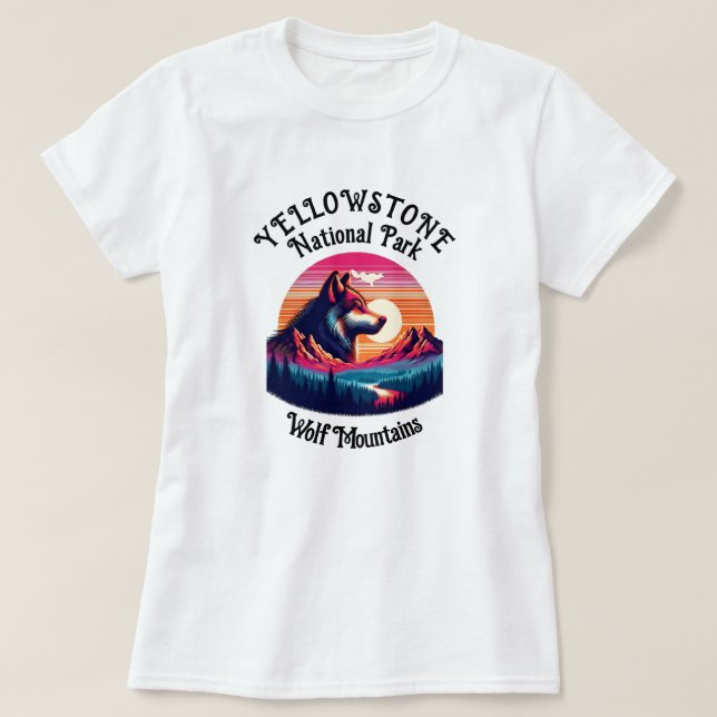 Majestic Emblem des Yellowstone Nationalparks T-Shirt (Design vorne)