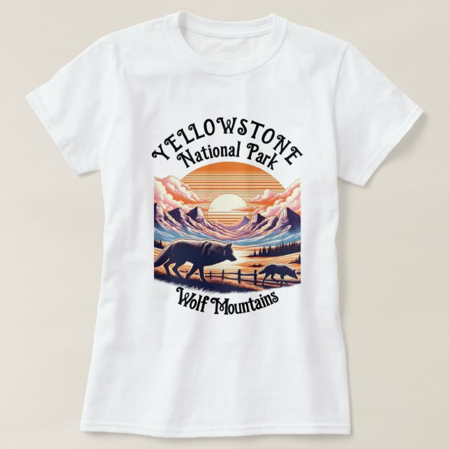 Majestic Emblem des Yellowstone Nationalparks T-Shirt (Design vorne)