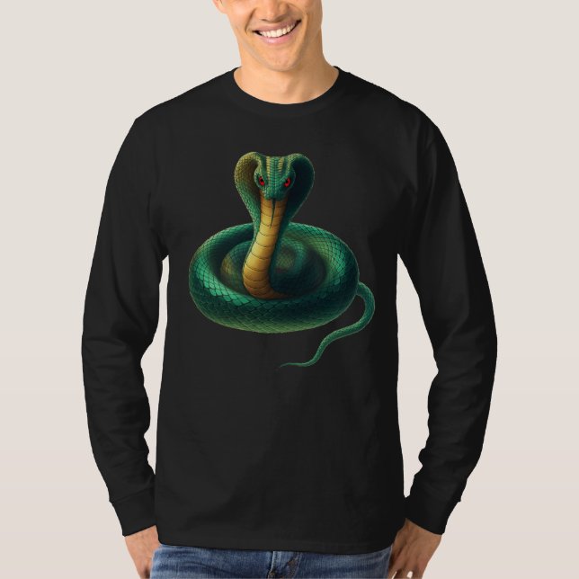 Majestic Emerald Cobra T - Shirt - beeindruckende  (Vorderseite)