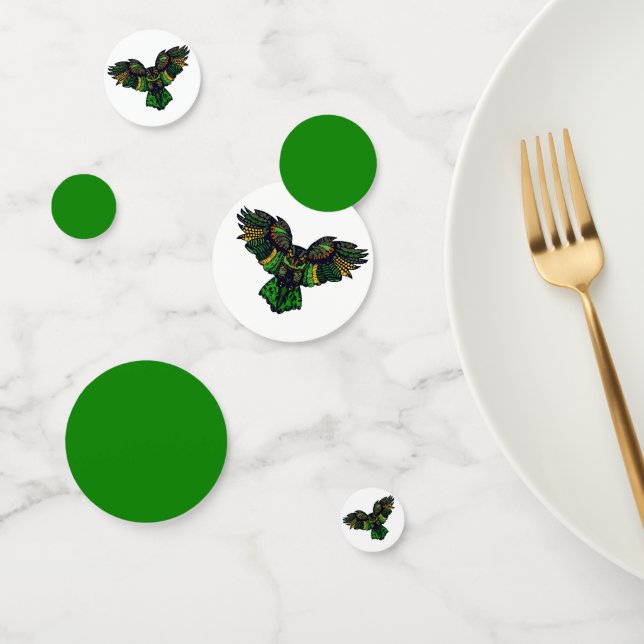Majestic Emerald Owl Konfetti (Gruppe)