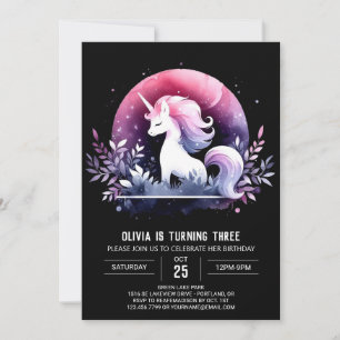 Majestic Fantasy Horse Birthday Einladung