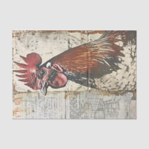 Majestic Farm Chicken Rooster Decoupage Seidenpapier