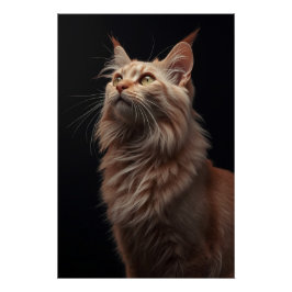 Majestic Feline Portrait Poster