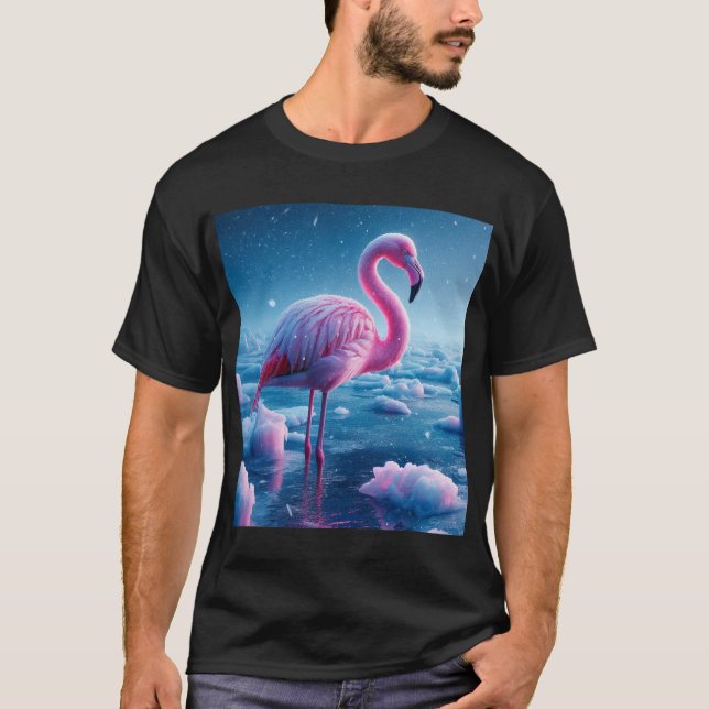 Majestic Flamingo im arktischen Wunderland T - Shi T-Shirt (Vorderseite)